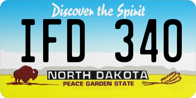 ND license plate IFD340