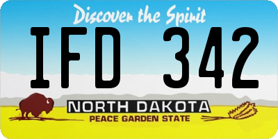ND license plate IFD342