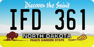 ND license plate IFD361