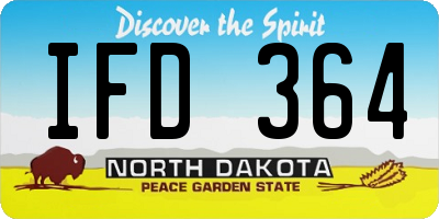 ND license plate IFD364