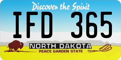 ND license plate IFD365