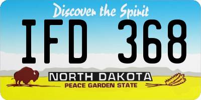 ND license plate IFD368