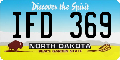ND license plate IFD369