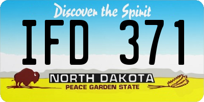 ND license plate IFD371