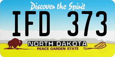 ND license plate IFD373