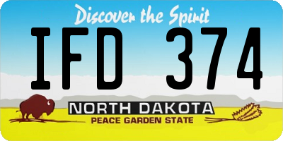 ND license plate IFD374