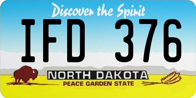 ND license plate IFD376