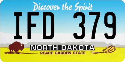 ND license plate IFD379