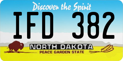 ND license plate IFD382