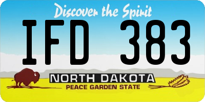 ND license plate IFD383