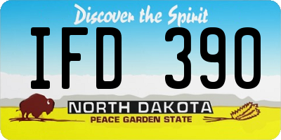 ND license plate IFD390