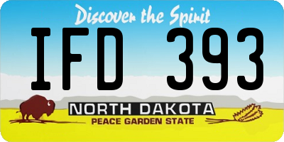 ND license plate IFD393