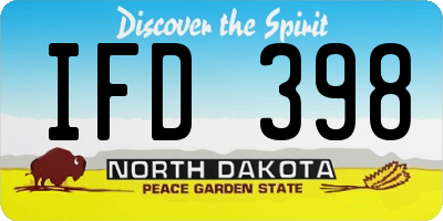 ND license plate IFD398