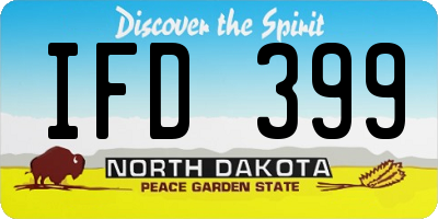 ND license plate IFD399