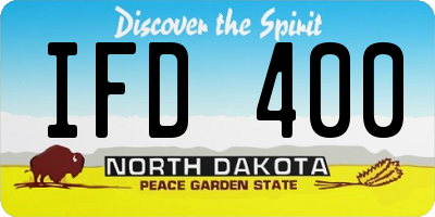 ND license plate IFD400