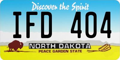 ND license plate IFD404
