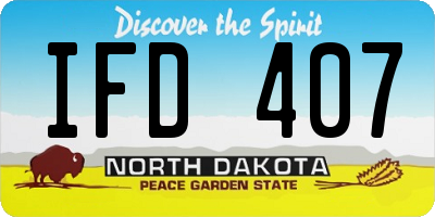 ND license plate IFD407