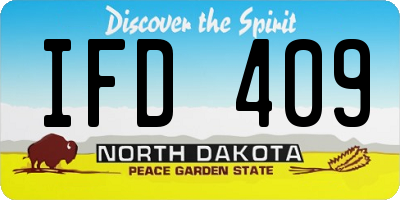 ND license plate IFD409