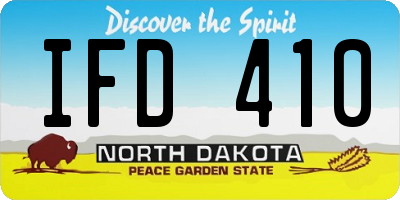 ND license plate IFD410