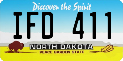 ND license plate IFD411