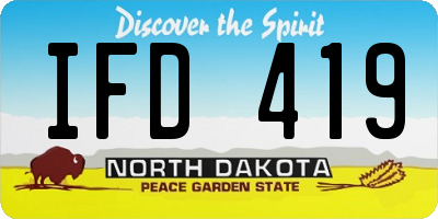 ND license plate IFD419
