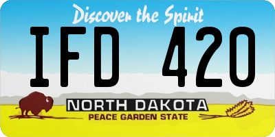 ND license plate IFD420