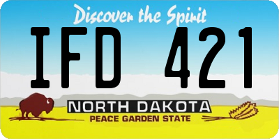 ND license plate IFD421