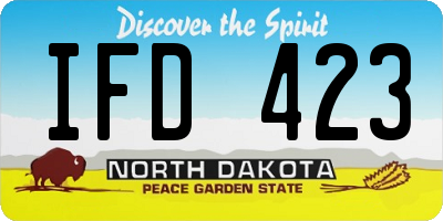 ND license plate IFD423