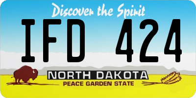ND license plate IFD424