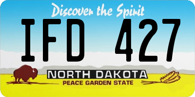 ND license plate IFD427