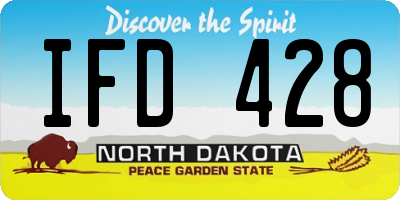 ND license plate IFD428