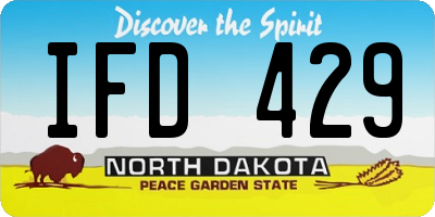 ND license plate IFD429