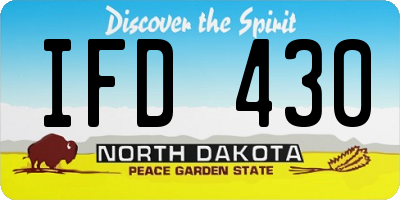 ND license plate IFD430