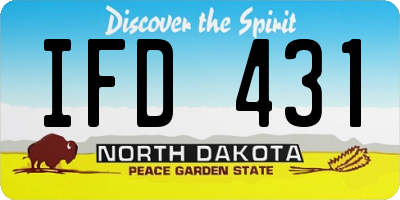 ND license plate IFD431