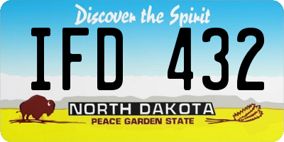 ND license plate IFD432