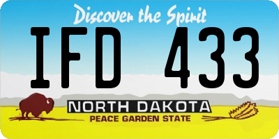 ND license plate IFD433