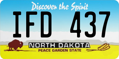 ND license plate IFD437