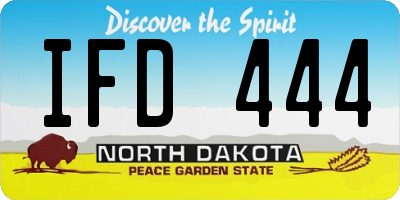 ND license plate IFD444