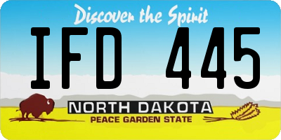 ND license plate IFD445