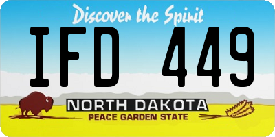ND license plate IFD449