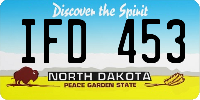 ND license plate IFD453