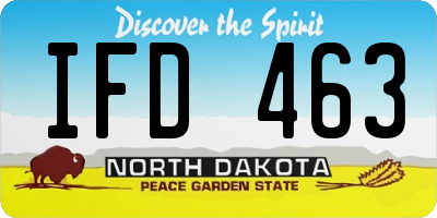 ND license plate IFD463