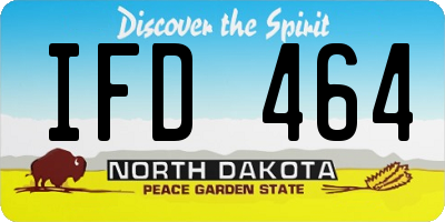 ND license plate IFD464
