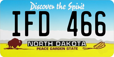 ND license plate IFD466