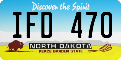 ND license plate IFD470