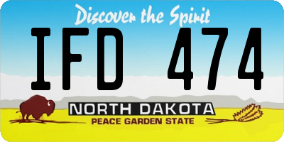 ND license plate IFD474