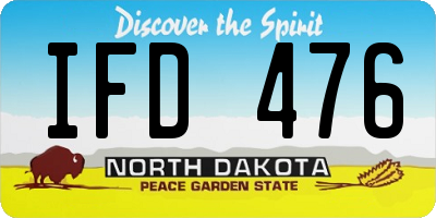 ND license plate IFD476