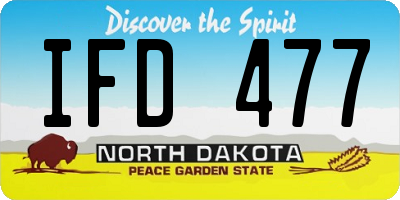 ND license plate IFD477
