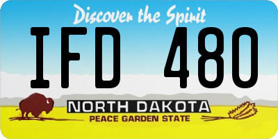 ND license plate IFD480