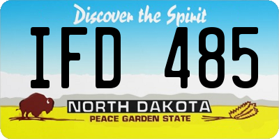 ND license plate IFD485